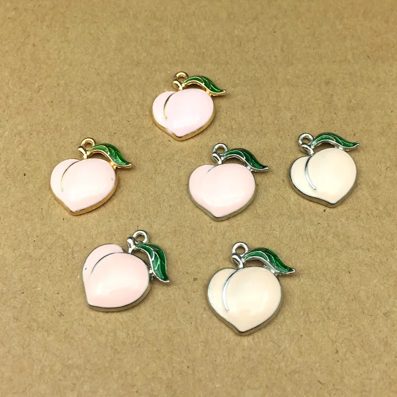 10pcs 14x18mm enamel peach charm for jewelry making fashion charm earring pendant fruit charms
10pcs 14x18mm enamel peach charm for jewelry making fashion charm earring pendant fruit charms