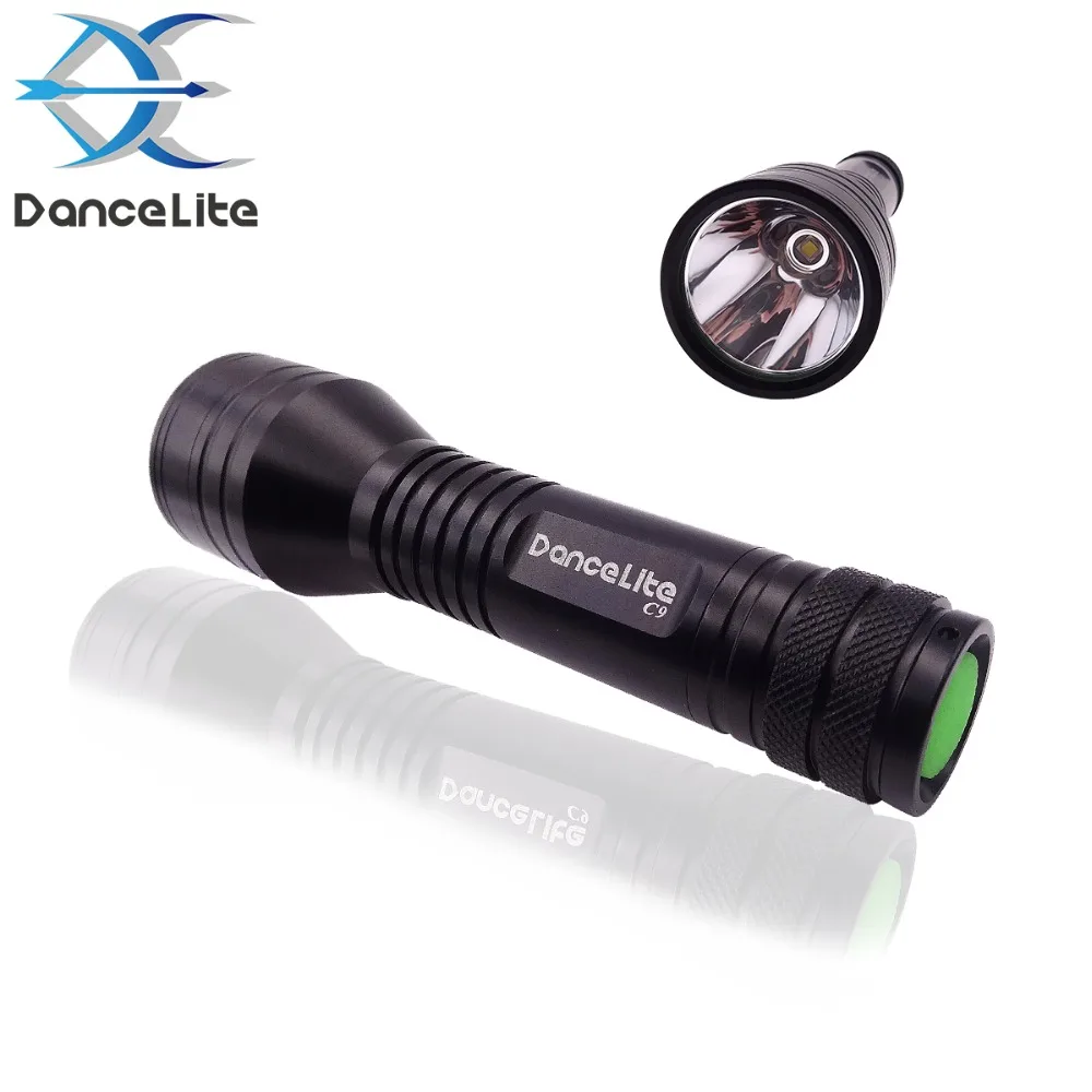 Фото Новый портативный эргономичный дизайнерский фонарик DanceLite C9 XM-L2 U3 мощный