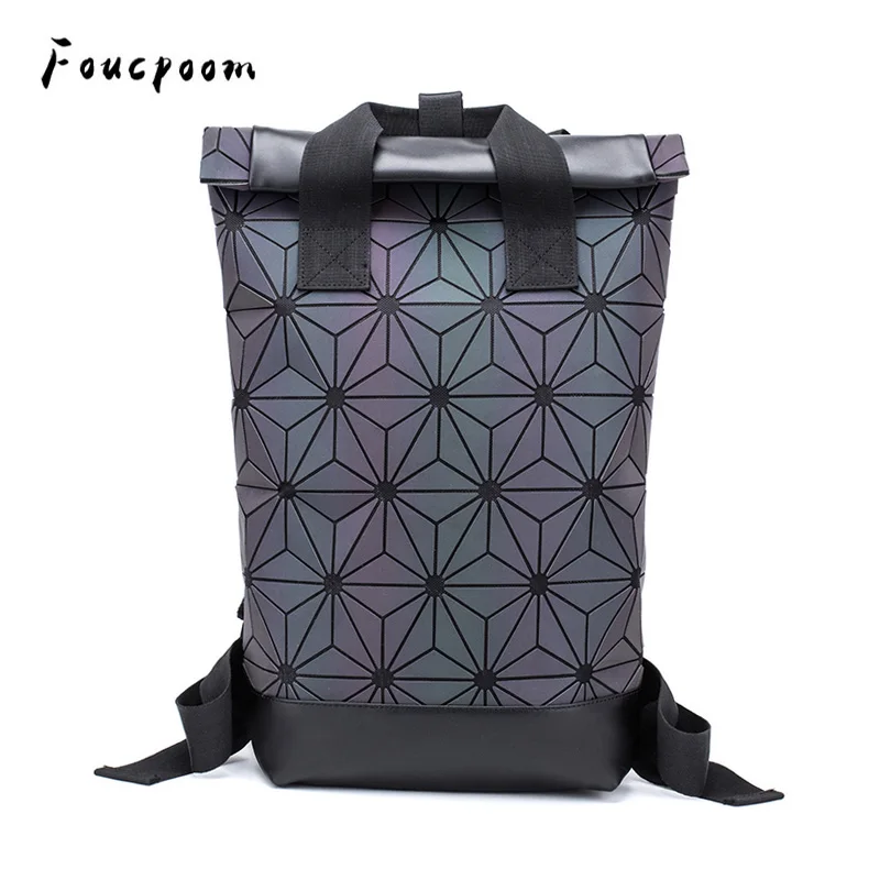 Модные женские рюкзаки 2021 Светящийся рюкзак с геометрическим рисунком большой