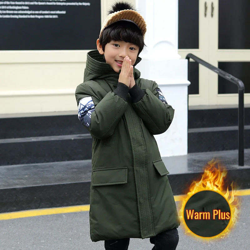 New boys winter jacket children long hooded coats kids boy winter down jackets coat outerwear thicker clothing warm parkas 5-14Y
New boys winter jacket children long hooded coats kids boy winter down jackets coat outerwear thicker clothing warm parkas 5-14Y