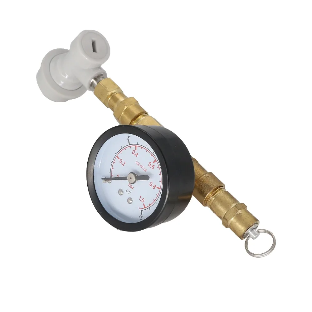 Homebrew Adjustable Pressure Valve w/Gauge With Thread Gas Ball Lock,Kegging equipment
Homebrew Adjustable Pressure Valve w/Gauge With Thread Gas Ball Lock,Kegging equipment