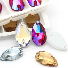 11x18mm flat back rhinestones Decoration Glass Crystal Sew On Stone for Diy knitting Wedding Dress Garment fabric Drop Shaped
11x18mm flat back rhinestones Decoration Glass Crystal Sew On Stone for Diy knitting Wedding Dress Garment fabric Drop Shaped