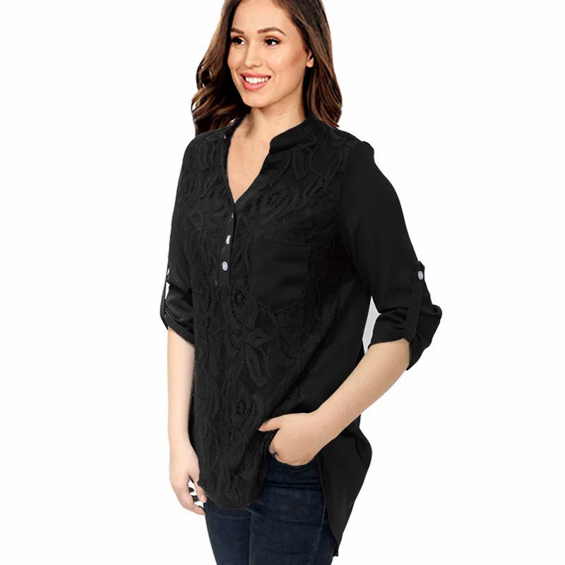 Women Blouses Autumn Summer Lace Blouse Shirt Casual Loose Tops Long Sleeve Office Shirt Blusas Camisas Mujer Plus Size 5XL
Women Blouses Autumn Summer Lace Blouse Shirt Casual Loose Tops Long Sleeve Office Shirt Blusas Camisas Mujer Plus Size 5XL