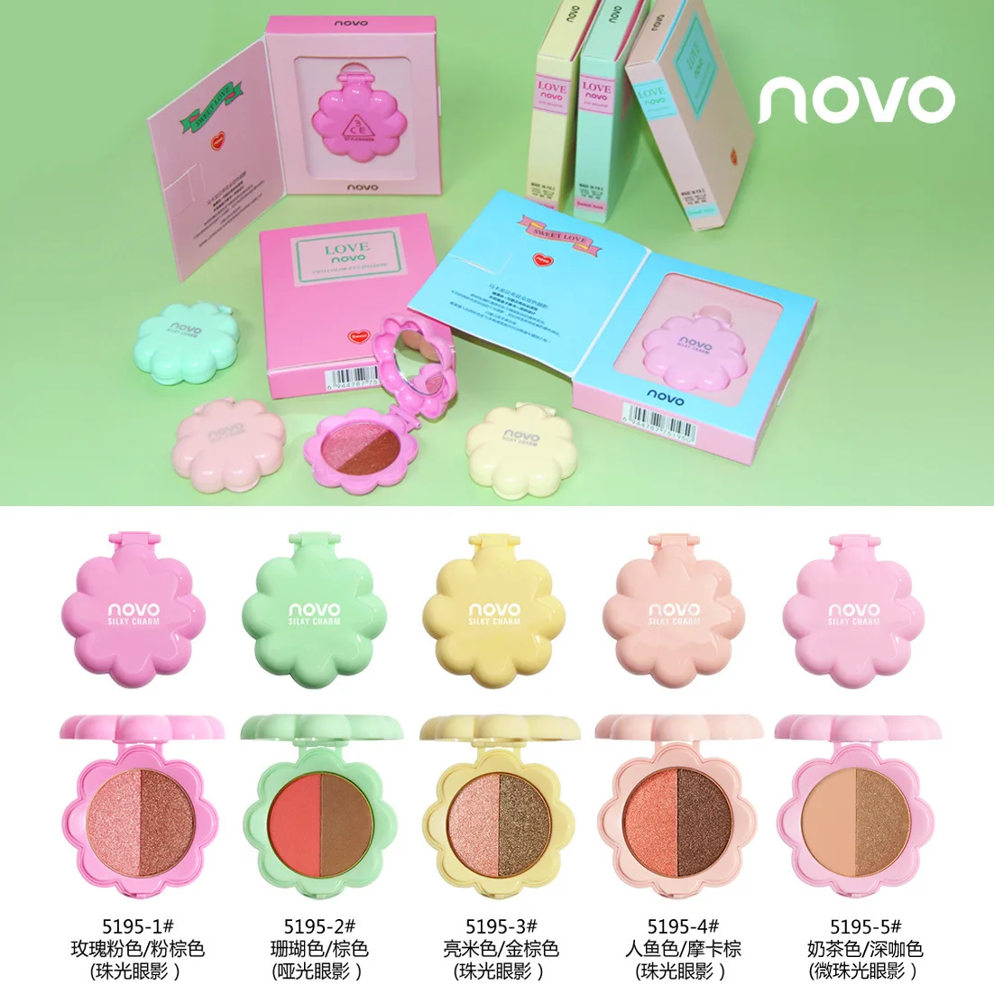 Macaron Flower Two-color Eyeshadow Scrub Palette Nude Shiny Eyeshadow Smoky Cosmetics Professional Mini Shadow Set Waterproof
Macaron Flower Two-color Eyeshadow Scrub Palette Nude Shiny Eyeshadow Smoky Cosmetics Professional Mini Shadow Set Waterproof