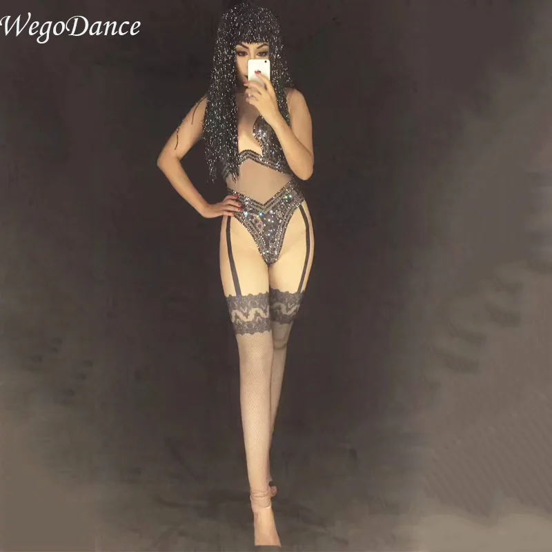 new Sparkling Crystals Jumpsuit Nightclub Party Stage Wear Costume Singers Women freeshipping
new Sparkling Crystals Jumpsuit Nightclub Party Stage Wear Costume Singers Women freeshipping