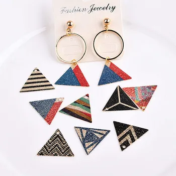 DIY accessories Korean ethnic exotic triangle copper colored metal earrings pendant
DIY accessories Korean ethnic exotic triangle copper colored metal earrings pendant