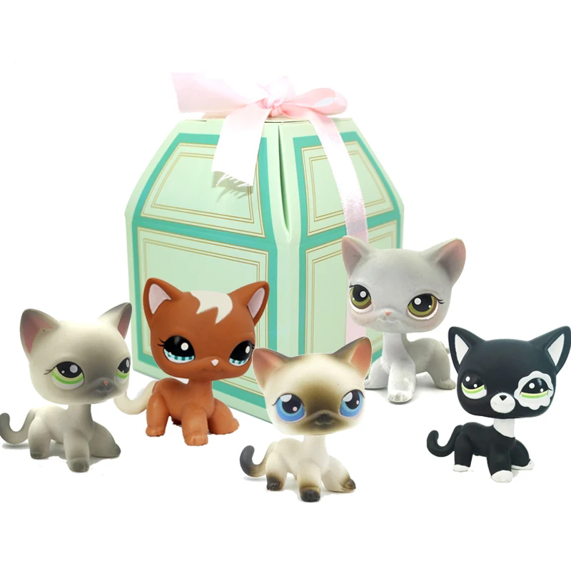 5 Pcs/lot littlest short hair cat grey white siamese standing child New Year gift with box 125-1170-5-138-2249 
5 Pcs/lot littlest short hair cat grey white siamese standing child New Year gift with box 125-1170-5-138-2249