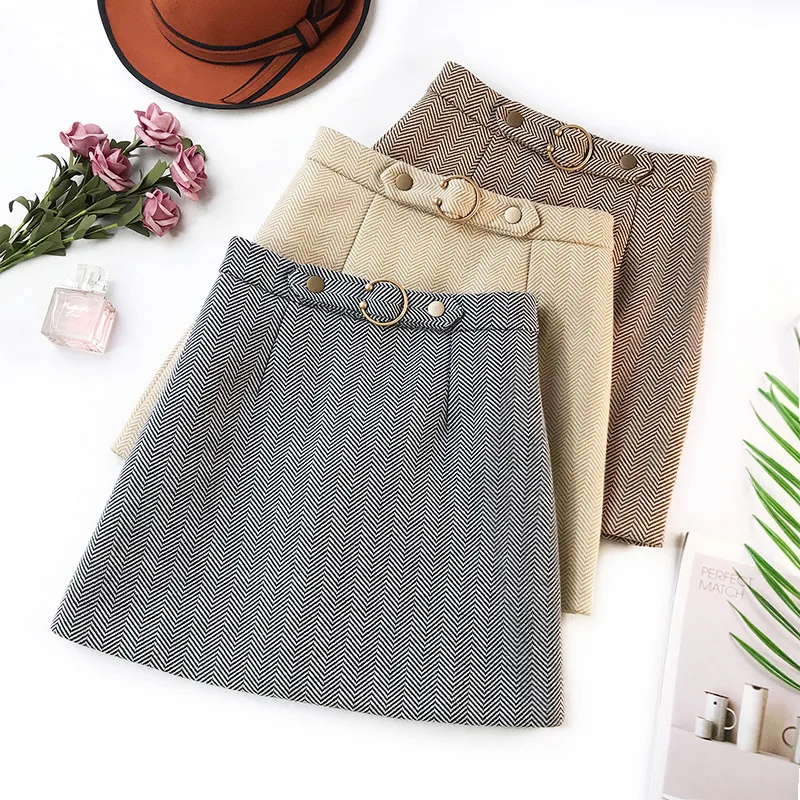 Wasteheart Gray Coffee Skirts Women Fashion A-Line Mini Skirt Striped All-match Clothing Plus Size Short Skirt Belt Bodycon
Wasteheart Gray Coffee Skirts Women Fashion A-Line Mini Skirt Striped All-match Clothing Plus Size Short Skirt Belt Bodycon