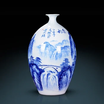 Jingdezhen Ceramic Vase Master Hand-painted Blue And White Porcelain Living Room Decoration Ornaments porcelain ceramic vase
Jingdezhen Ceramic Vase Master Hand-painted Blue And White Porcelain Living Room Decoration Ornaments porcelain ceramic vase