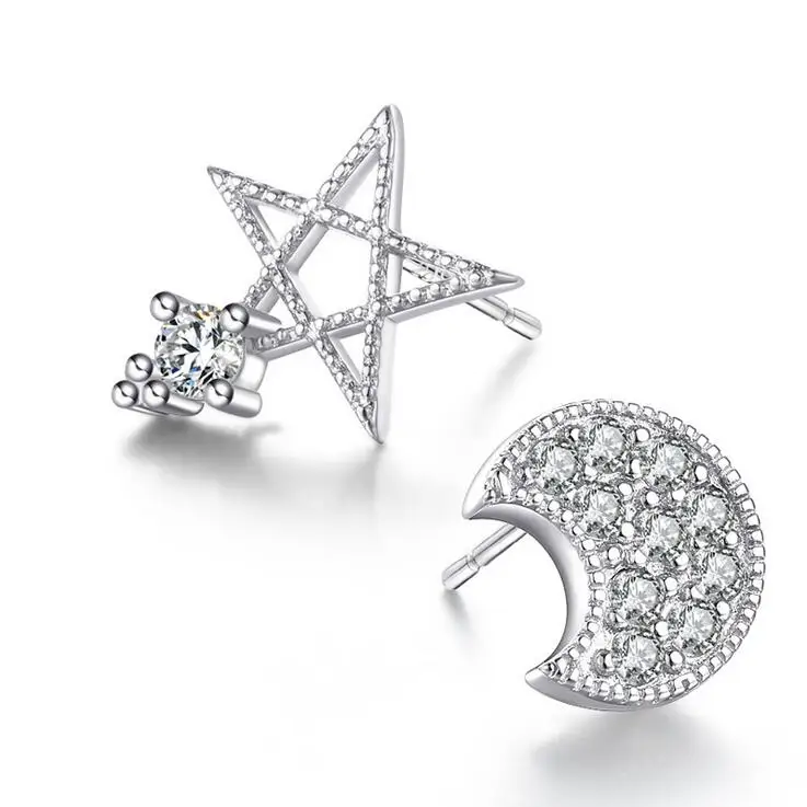 2017 new arrival hot sell fashion moon & star 925 sterling silver ladies`stud earrings jewelry women drop shipping gift
2017 new arrival hot sell fashion moon & star 925 sterling silver ladies`stud earrings jewelry women drop shipping gift