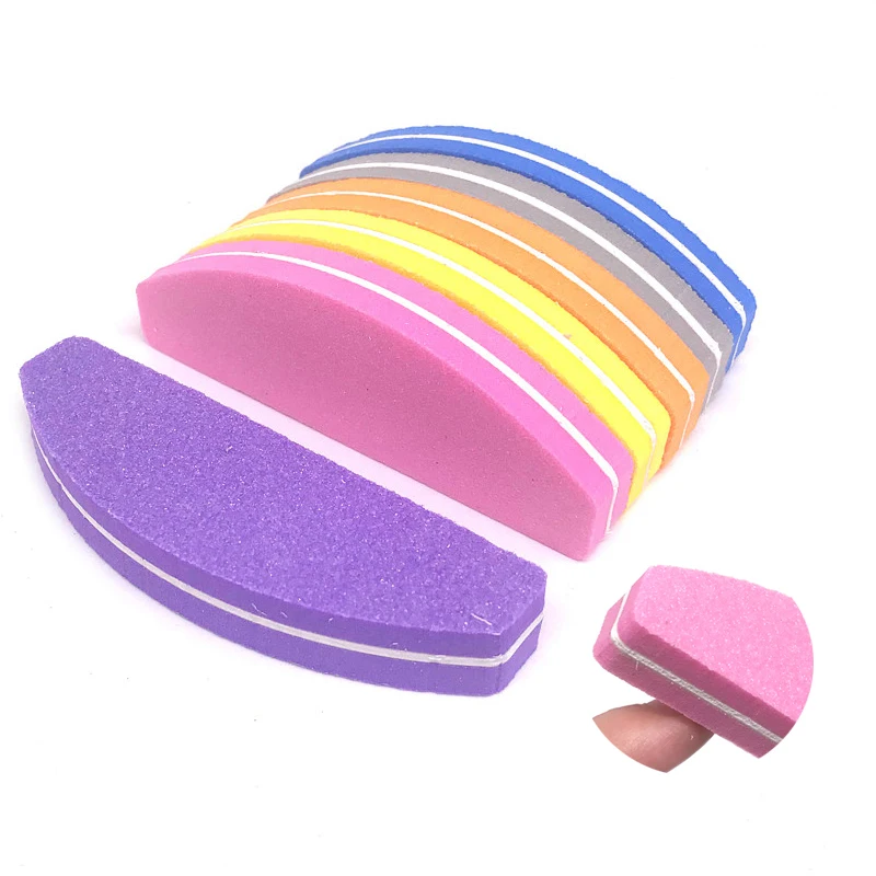 New 5pcs/lot Colorful Moon Nail File Nail Buffer Buffing Block Manicure Polish Sanding 100/180 Sponge Nagel Vijl Mini Nail Files
New 5pcs/lot Colorful Moon Nail File Nail Buffer Buffing Block Manicure Polish Sanding 100/180 Sponge Nagel Vijl Mini Nail Files
