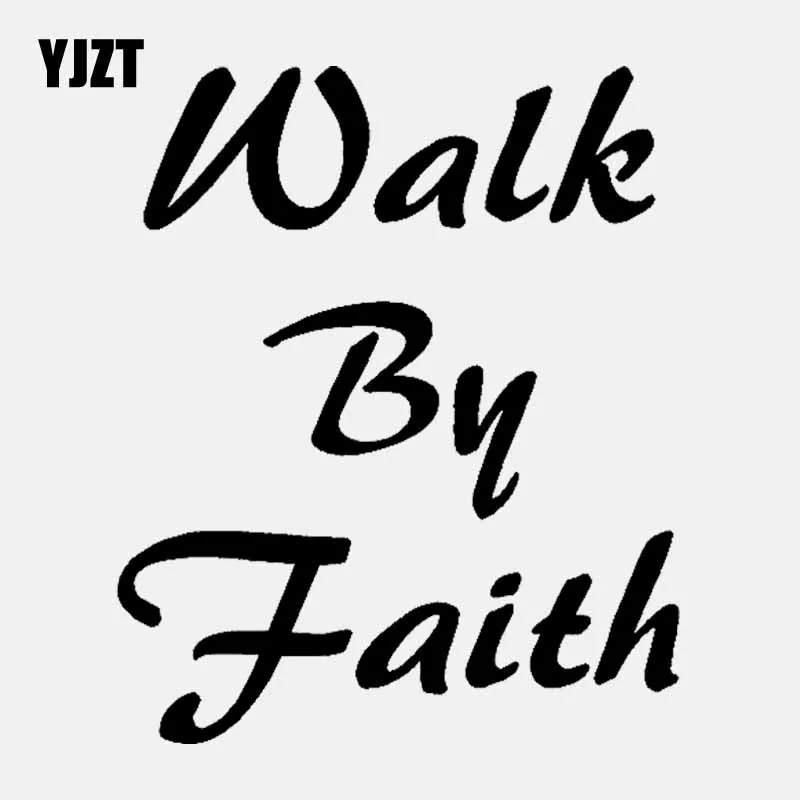 YJZT 11CM*13CM Vinyl Decal Walk By Faith Christian Church Jesus God Cross Car Sticker Black/Silver C3-1291
YJZT 11CM*13CM Vinyl Decal Walk By Faith Christian Church Jesus God Cross Car Sticker Black/Silver C3-1291
