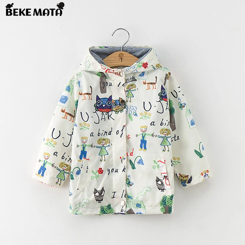 BEKE MATA Cartoon Kids Jackets For Girls 2018 Spring Hooded Zipper Graffiti Windbreaker Full Sleeve Owl Children Outerwear Coats
BEKE MATA Cartoon Kids Jackets For Girls 2018 Spring Hooded Zipper Graffiti Windbreaker Full Sleeve Owl Children Outerwear Coats