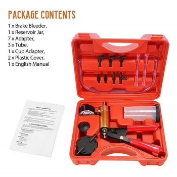 2 in 1 Brake Bleeder and Vacuum Pump Tester Tool Kit Fluid Bleeder Vacuum Testing Tool For Car Motorcycle Brake
2 in 1 Brake Bleeder and Vacuum Pump Tester Tool Kit Fluid Bleeder Vacuum Testing Tool For Car Motorcycle Brake