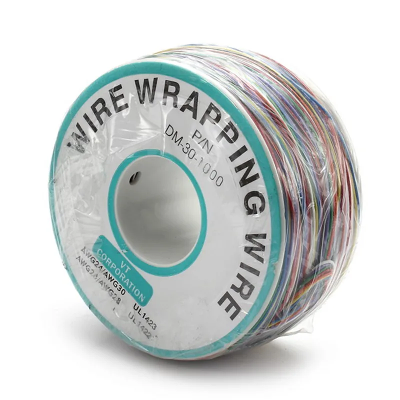 150m 0.55mm 8 Color Circuit Board Single-Core Tinned Copper Fly Wire Jumper Cable 30AWG Wrapping Wire
150m 0.55mm 8 Color Circuit Board Single-Core Tinned Copper Fly Wire Jumper Cable 30AWG Wrapping Wire