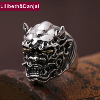 Men ring 100% Real 925 sterling silver Punk Rock Prajna masks devil Christmas Gift Adjustable Ring Men jewelry MR5
Men ring 100% Real 925 sterling silver Punk Rock Prajna masks devil Christmas Gift Adjustable Ring Men jewelry MR5