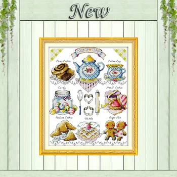 Tea cake cartoon dessert shop cookies Painting Counted Print on canvas DMC 14CT 11CT Cross Stitch Needlework Kits embroidery Set
Tea cake cartoon dessert shop cookies Painting Counted Print on canvas DMC 14CT 11CT Cross Stitch Needlework Kits embroidery Set