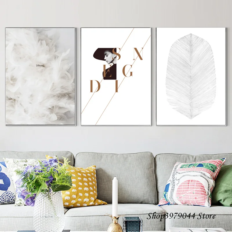 Nordic Poster Black And White Posters And Prints Canvas Art Canvas Painting Feather Print Wall Pictures For Living Room Unframed
Nordic Poster Black And White Posters And Prints Canvas Art Canvas Painting Feather Print Wall Pictures For Living Room Unframed