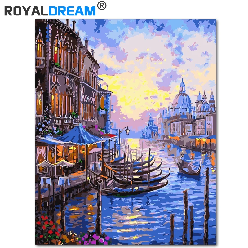 ROYALDREAM Water City Dusk Landscape DIY Digital Oil Painting By Numbers Europe Abstract Canvas Painting For Living Room
ROYALDREAM Water City Dusk Landscape DIY Digital Oil Painting By Numbers Europe Abstract Canvas Painting For Living Room
