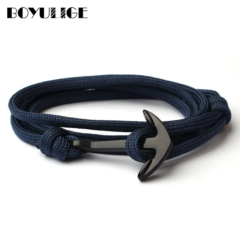 High quality anchor bracelet Men Jewelry Adjustable Black Gold Silver Multilayer survival Rope Friendship Bracelets For Women
High quality anchor bracelet Men Jewelry Adjustable Black Gold Silver Multilayer survival Rope Friendship Bracelets For Women