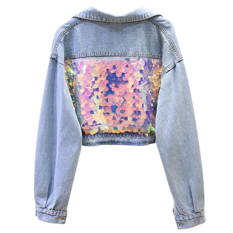 2019 spring autumn new Korean women short Denim jacket Basic Coat Heavy sequins jeans jackets casual jaquetas feminino y381
2019 spring autumn new Korean women short Denim jacket Basic Coat Heavy sequins jeans jackets casual jaquetas feminino y381