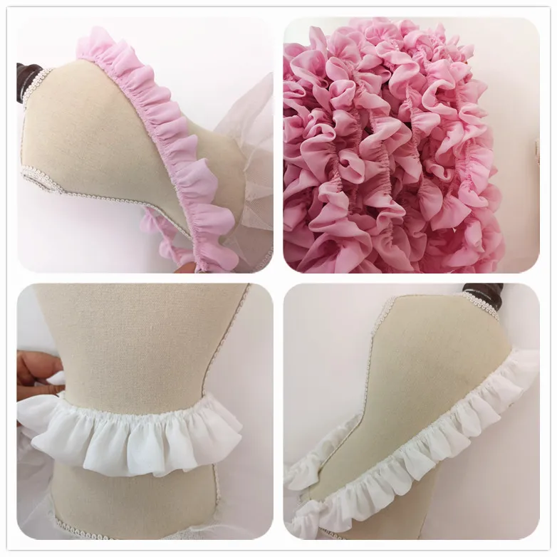 3.5cm Wide Pleated Wood Ear Double Soft Chiffon Lace Fabric DIY Clothing Cute Small Skirt Home Textile Accessories High Quality
3.5cm Wide Pleated Wood Ear Double Soft Chiffon Lace Fabric DIY Clothing Cute Small Skirt Home Textile Accessories High Quality