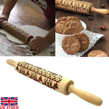 2018 Christmas Embossing Wood Rolling Pin For Baking Professional Dough Roller New Christmas Elk Sculpture Wooden Rolling Pin
2018 Christmas Embossing Wood Rolling Pin For Baking Professional Dough Roller New Christmas Elk Sculpture Wooden Rolling Pin