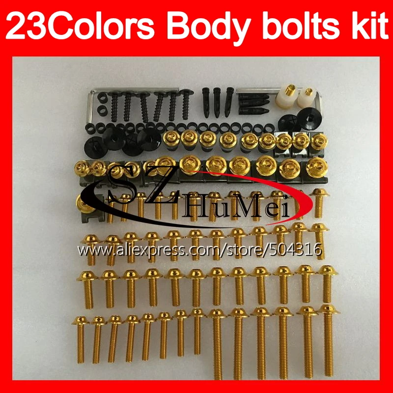 Fairing bolts full screw kit For KAWASAKI NINJA ZX6R 00 01 02 ZX 6R 6 R ZX-6R 2000 2001 2002 Windscreen bolt screws Nuts | Автомобили и