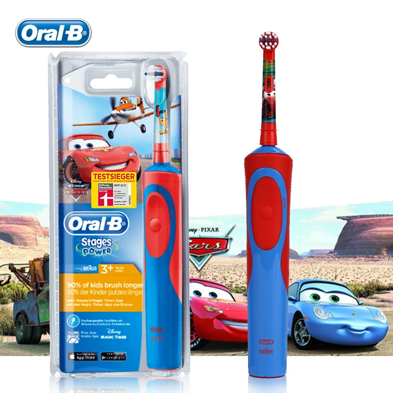 Oral B Children Electric Toothbrush D12513K Safety Rechargeable Waterproof Gum Care Teeth brush for Kids Ages 3+ Oral Hygiene