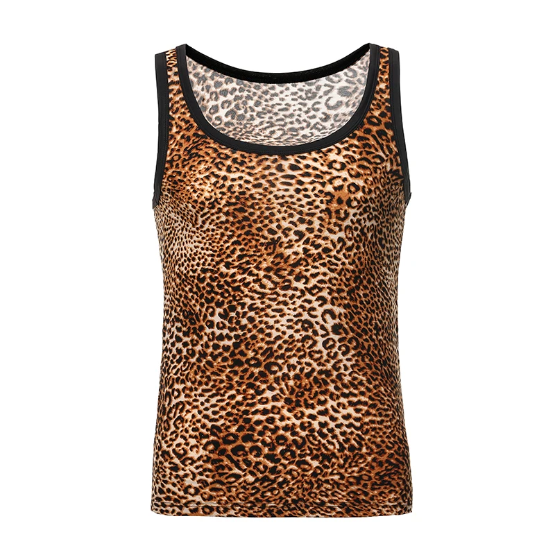 Men's Undershirt O-Neck Summer Leopard print Tops Breathable Tank Tops Men Tight Fitting Sleeveless Sexy Tanks Vest
Men's Undershirt O-Neck Summer Leopard print Tops Breathable Tank Tops Men Tight Fitting Sleeveless Sexy Tanks Vest