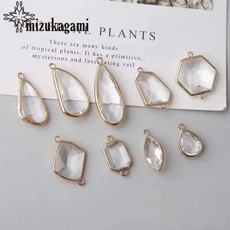 Geometric Transparent Crystal Water Drop Charms Beads 10*31MM 10pcs/lot For Drop Fashion Necklace Jewelry Making Accessories
Geometric Transparent Crystal Water Drop Charms Beads 10*31MM 10pcs/lot For Drop Fashion Necklace Jewelry Making Accessories