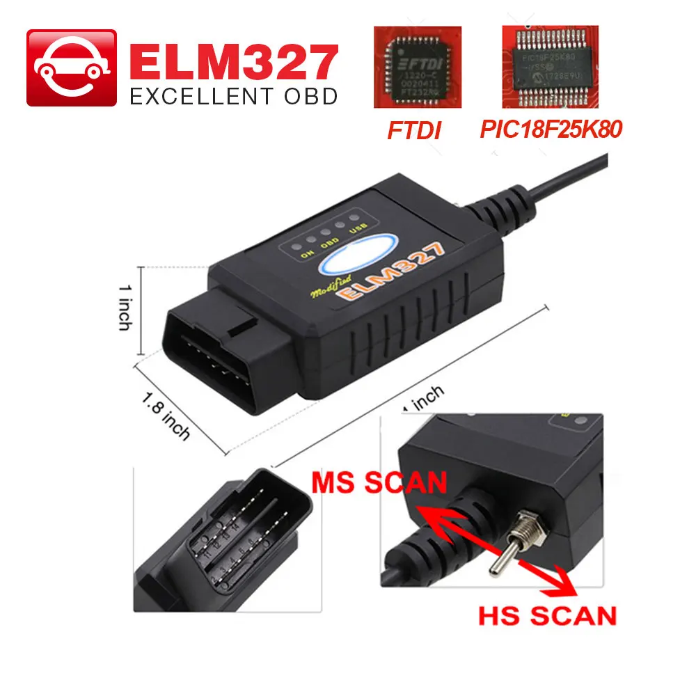 ELM327 Bluetooth V1.5 Wifi USB FTDI chip with switch code reader ELM 327 for ford HS CAN and MS CAN OBD2 diagnostic tool
ELM327 Bluetooth V1.5 Wifi USB FTDI chip with switch code reader ELM 327 for ford HS CAN and MS CAN OBD2 diagnostic tool