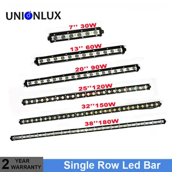7" 13" 20" 25" 32" 38'' Slim Mini LED Light Bar Single Row 60W 90W 120W 150W 180W For SUV 4X4 ATV Off Road LED Work Light
7" 13" 20" 25" 32" 38'' Slim Mini LED Light Bar Single Row 60W 90W 120W 150W 180W For SUV 4X4 ATV Off Road LED Work Light