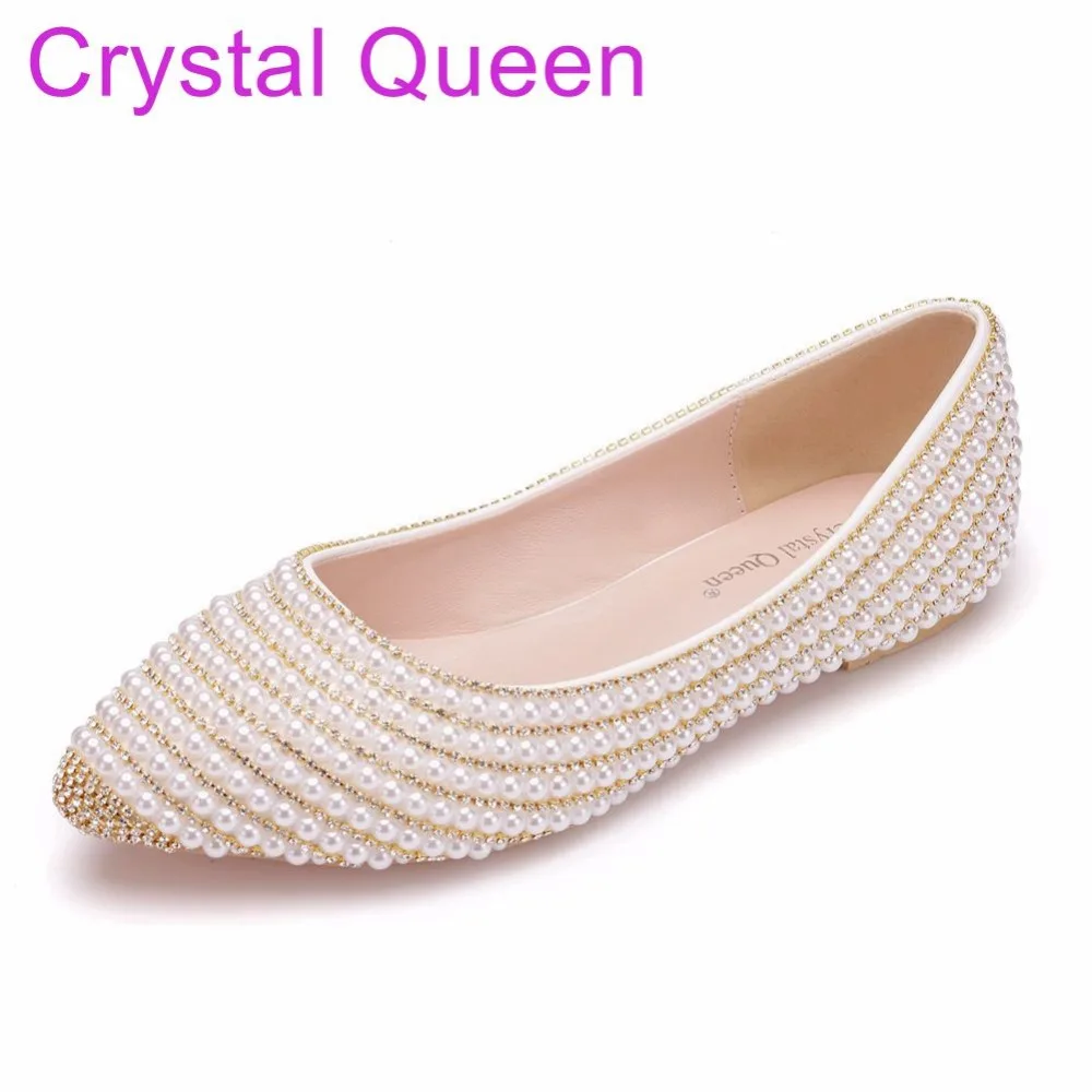 Crystal Queen Pearls Bridal wedding Shoes Women Flats Ballet Flats Wedding bridal Shoes Plus Size Pointed Toe Bridal Flats
Crystal Queen Pearls Bridal wedding Shoes Women Flats Ballet Flats Wedding bridal Shoes Plus Size Pointed Toe Bridal Flats