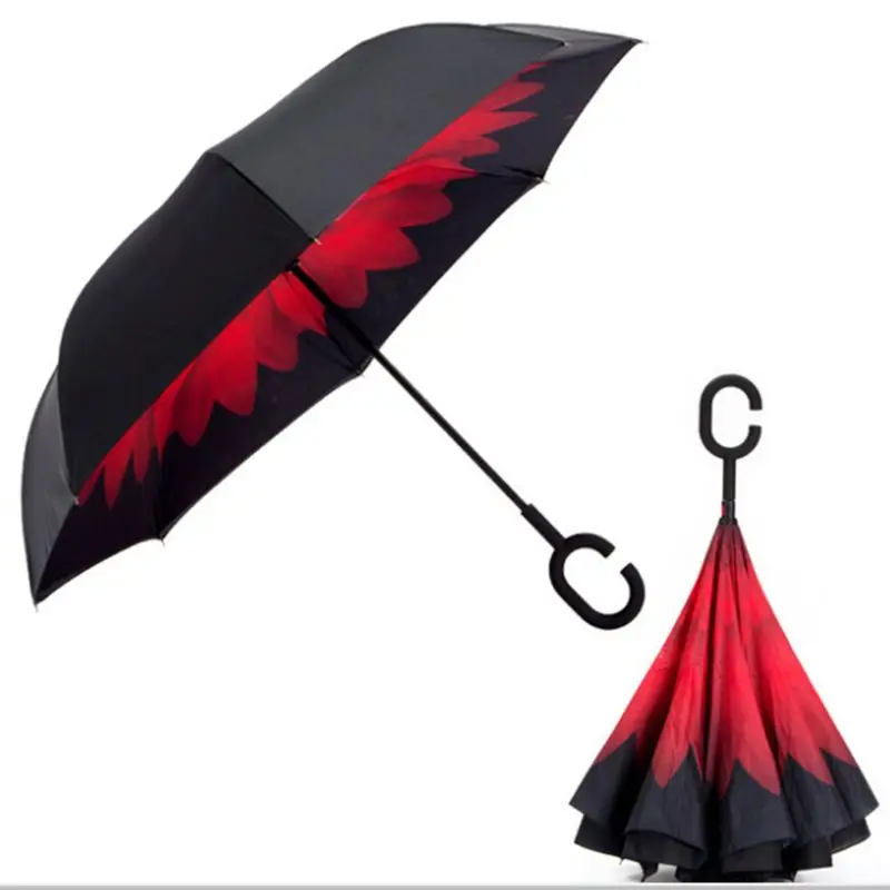 C Shaped Handle Double Layer Umbrella Anti-UV Folding Inverted Upside Down Reverse Windproof Chrysanthemum For Travel
C Shaped Handle Double Layer Umbrella Anti-UV Folding Inverted Upside Down Reverse Windproof Chrysanthemum For Travel