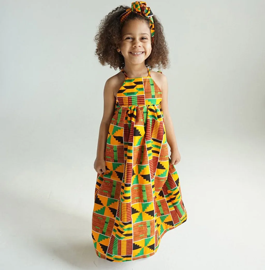 Children Dresses Kids Girl African Print Off Shoulder Hair Band Princess Casual Dress Kids Dress for Girls Fashion Girls Clothes
Children Dresses Kids Girl African Print Off Shoulder Hair Band Princess Casual Dress Kids Dress for Girls Fashion Girls Clothes