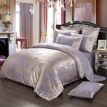 Silky Duvet Cover Set, Sateen Cotton Bedding, Floral Jacquard Pattern Quilt Cover Cotton Bed sheet Pillow shams 4 Pieces
Silky Duvet Cover Set, Sateen Cotton Bedding, Floral Jacquard Pattern Quilt Cover Cotton Bed sheet Pillow shams 4 Pieces