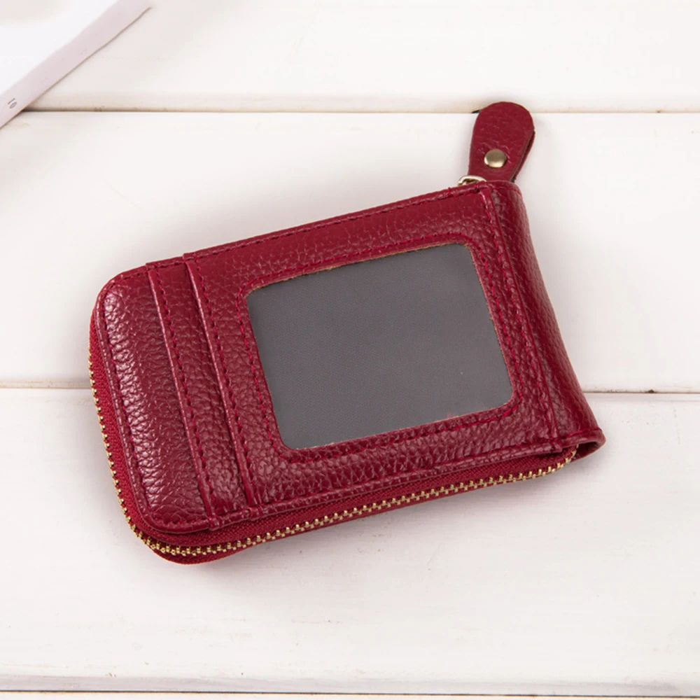 Lady Blocking Zipper Thin Pocket Multi-card Position Vertical Package Anti-scanning Bag Men's Leather Wallet Credit Card Holder
Lady Blocking Zipper Thin Pocket Multi-card Position Vertical Package Anti-scanning Bag Men's Leather Wallet Credit Card Holder