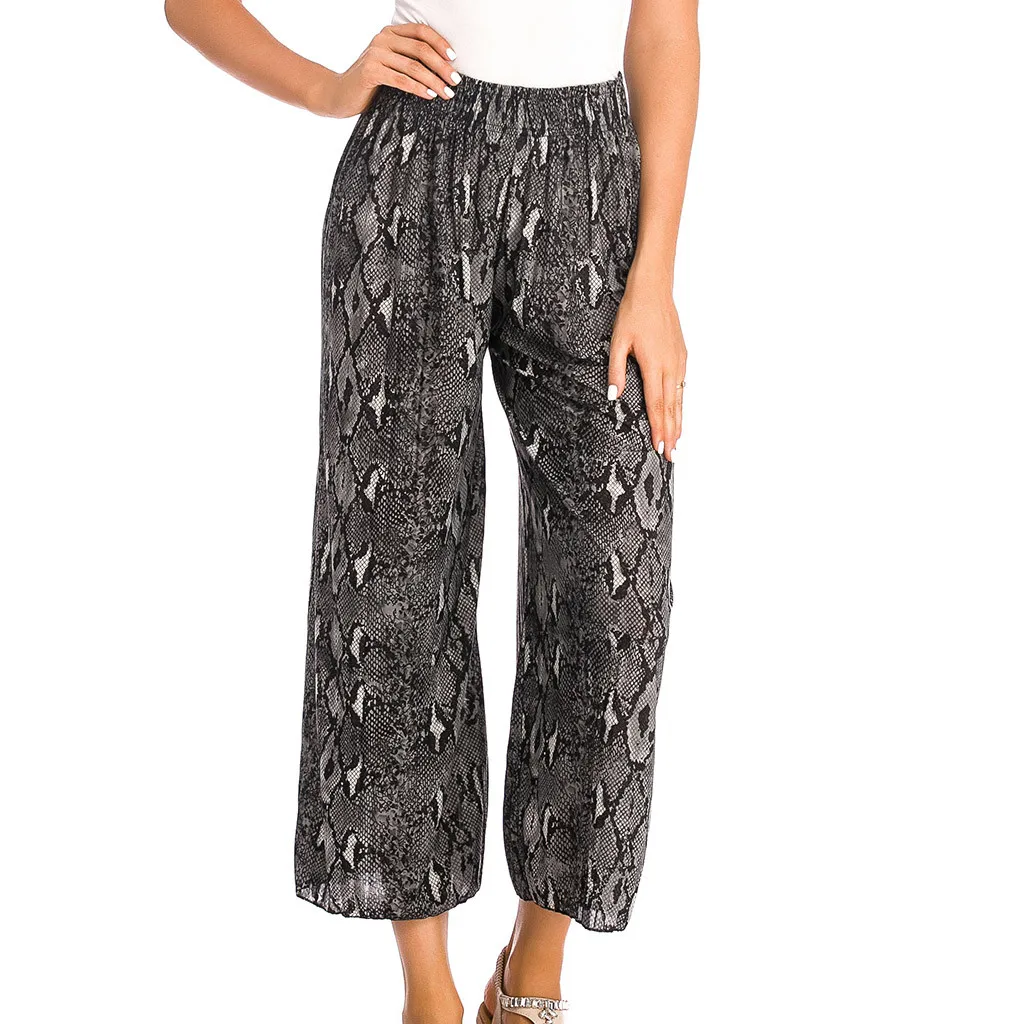 Women Pants High Waist Snake Print Wide Leg Pants Casual Long Pants Trousers Women Clothes Bottoms Pantalones deportivos
Women Pants High Waist Snake Print Wide Leg Pants Casual Long Pants Trousers Women Clothes Bottoms Pantalones deportivos