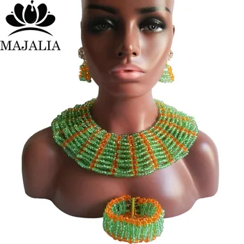 Trendy Nigeria Wedding Light Green african beads jewelry set crystal necklace bracelet earrings Free shipping Majalia-015
Trendy Nigeria Wedding Light Green african beads jewelry set crystal necklace bracelet earrings Free shipping Majalia-015