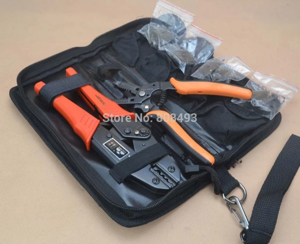 Mini Combination tools crimping Tool Kits 1 crimping plier + 1wire stripper + 4 crimping dies
Mini Combination tools crimping Tool Kits 1 crimping plier + 1wire stripper + 4 crimping dies