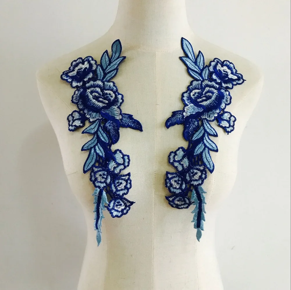 High Quality 2pcs/Set Deep Blue Applique Embroidery Flower Patches for Clothing Droppshipping Patches Sticker for Clothing Sewin
High Quality 2pcs/Set Deep Blue Applique Embroidery Flower Patches for Clothing Droppshipping Patches Sticker for Clothing Sewin