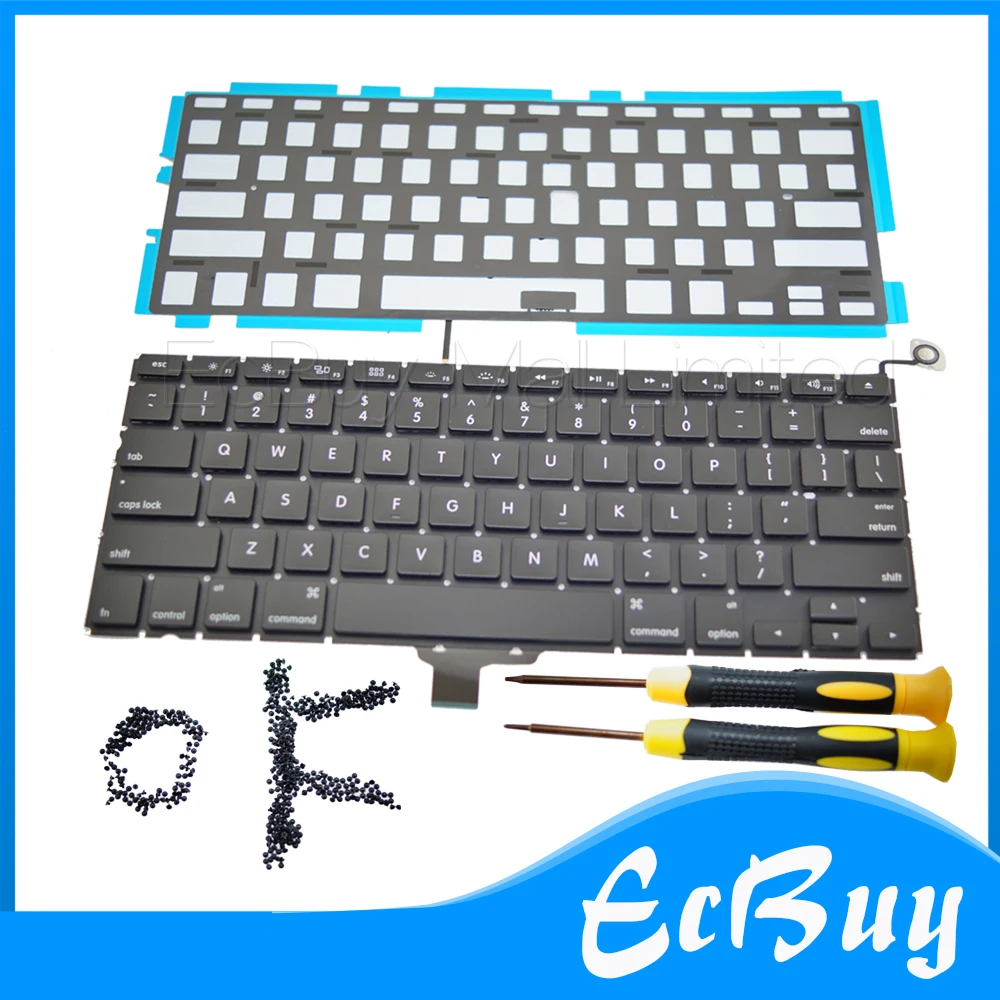 Brand new For Macbook pro 13.3" A1278 US Keyboard with backlit backlight & Screwdrivers & keyboard screws 2009 -2014 Years
Brand new For Macbook pro 13.3" A1278 US Keyboard with backlit backlight & Screwdrivers & keyboard screws 2009 -2014 Years