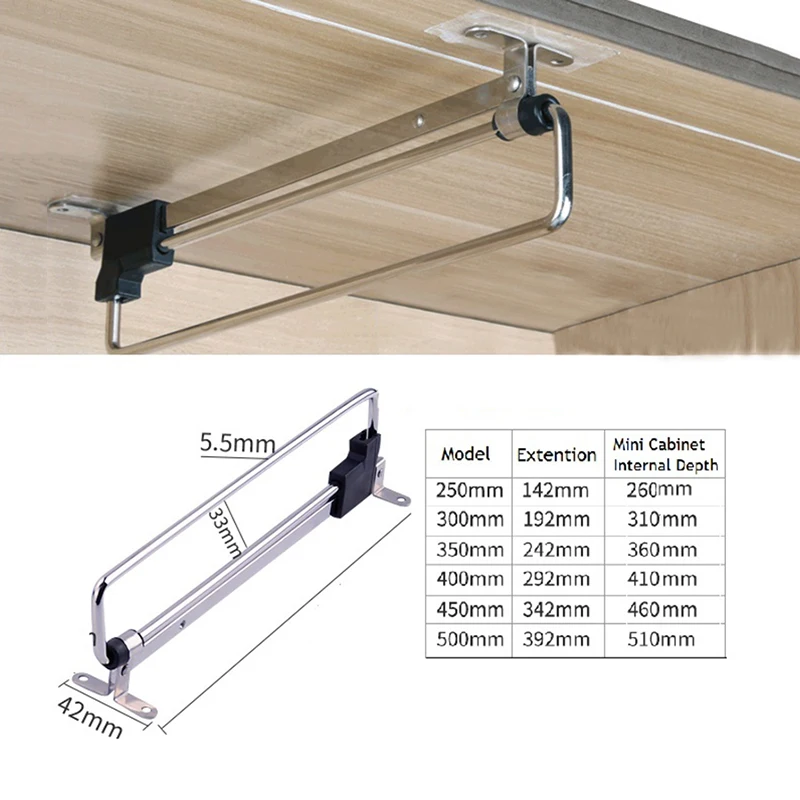 2Pcs 250 300mm 350 400mm 450mm 500mm Closet Wardrobe Top Mount Sliding Pull Out Pull-out Cloth Hanger Rack
2Pcs 250 300mm 350 400mm 450mm 500mm Closet Wardrobe Top Mount Sliding Pull Out Pull-out Cloth Hanger Rack