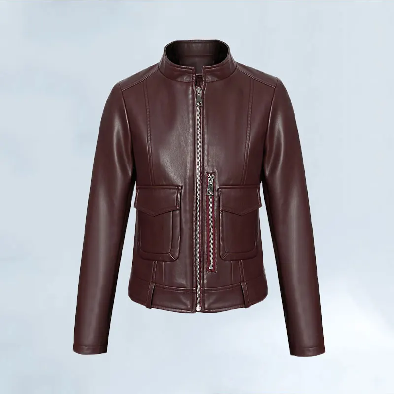 Women Locomotive Genuine Leather Jacket 2019 Spring Autumn New Fashion Short Coats Slim Solid color Large size Female Outerwear
Women Locomotive Genuine Leather Jacket 2019 Spring Autumn New Fashion Short Coats Slim Solid color Large size Female Outerwear