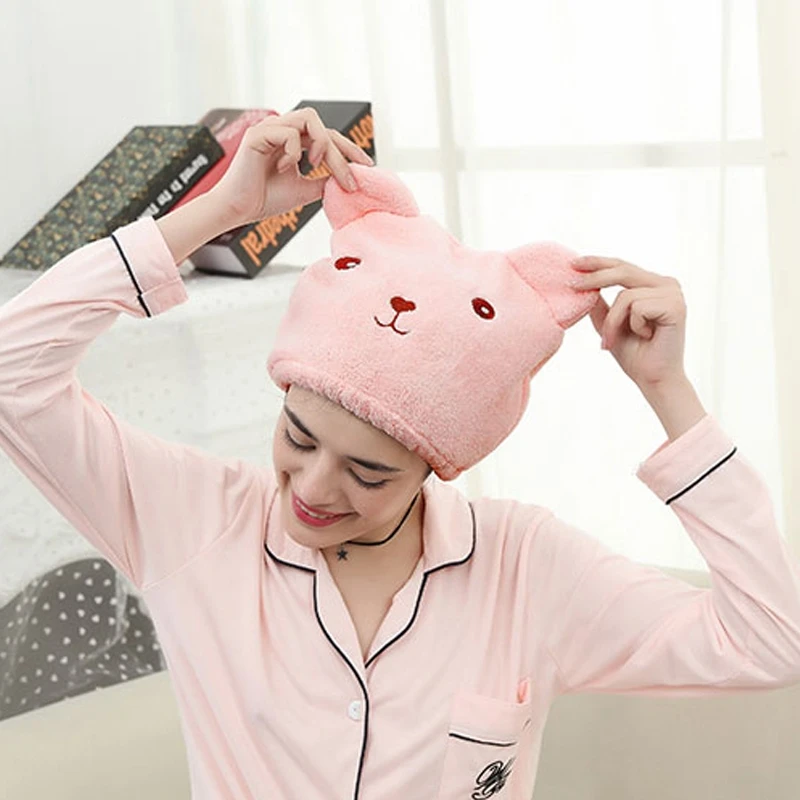 Cute Bea Drying Cap Quick-drying Hair Thick Women Absorbent Girls Cap Wrapped Towel Bathing Cap Bath Accessories
Cute Bea Drying Cap Quick-drying Hair Thick Women Absorbent Girls Cap Wrapped Towel Bathing Cap Bath Accessories