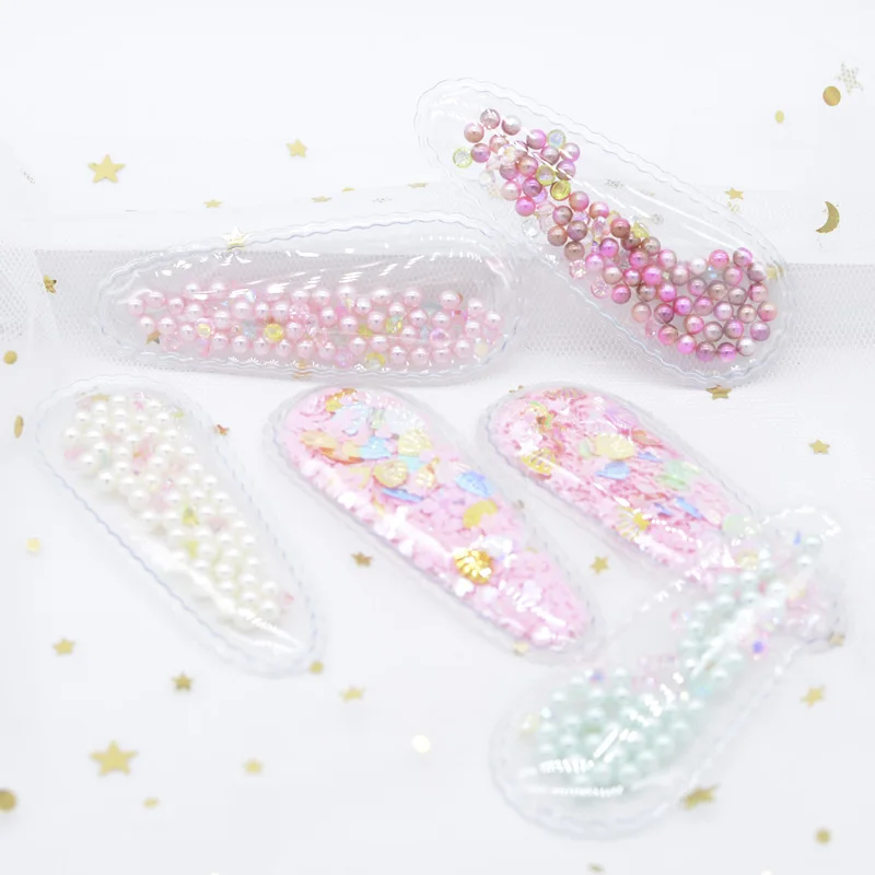 6Pcs 80*32mm Transparent Appliques with Colorful Sequins Pearls BB Clips for DIY Hair Clip Accessories Handmade Craft Decor H26
6Pcs 80*32mm Transparent Appliques with Colorful Sequins Pearls BB Clips for DIY Hair Clip Accessories Handmade Craft Decor H26