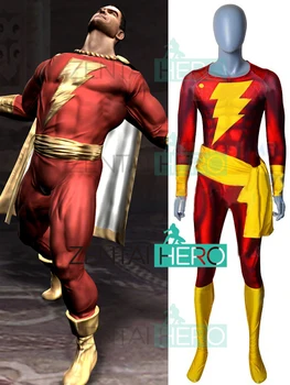 3D Printed NEW Captain Shazam Cosplay Costume Spandex Zentai William Batson Superhero Costume Halloween Bodysuit With Belt
3D Printed NEW Captain Shazam Cosplay Costume Spandex Zentai William Batson Superhero Costume Halloween Bodysuit With Belt
