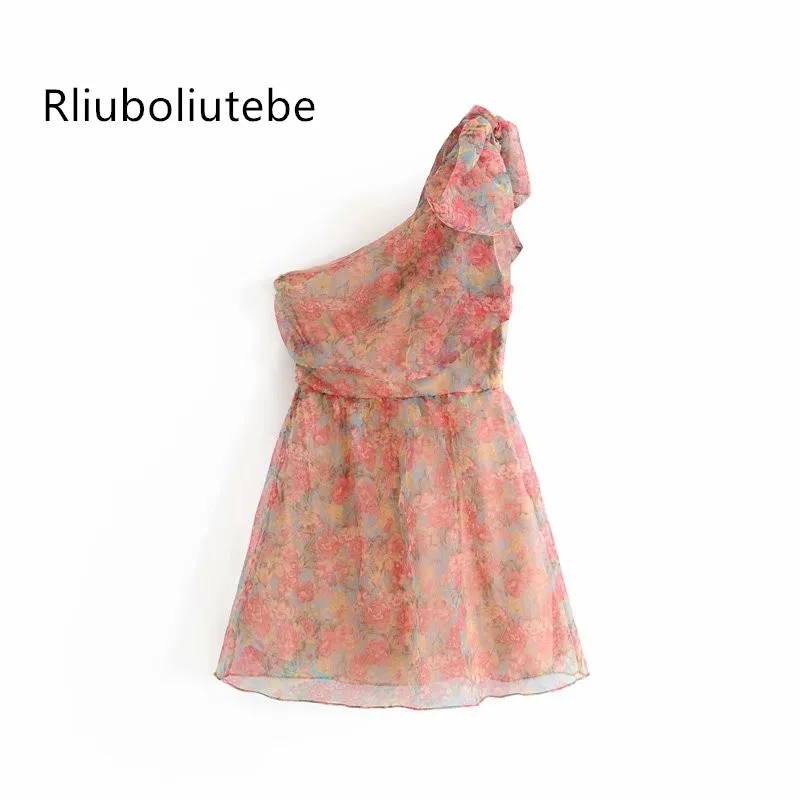 One Shoulder Asymmetrical Dress Women Sleeveless Mini Floral Mesh Dresses Sexy Bow Vestido Mujer A Line Summer Fashion
One Shoulder Asymmetrical Dress Women Sleeveless Mini Floral Mesh Dresses Sexy Bow Vestido Mujer A Line Summer Fashion
