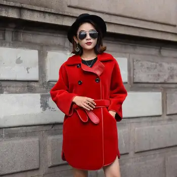 2019 Fashion New Sheep Shearing Coat Female Long Section Lamb Fur Fur One Side Wearing Fur Coat
2019 Fashion New Sheep Shearing Coat Female Long Section Lamb Fur Fur One Side Wearing Fur Coat